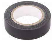 Tape: electrical insulating; W: 15mm; L: 10m; Thk: 0.13mm; black SCAPA
