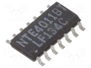 IC: digital; NAND; Ch: 4; IN: 2; CMOS; SMD; SO14; 3÷18VDC; -55÷125°C NTE Electronics