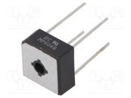 Bridge rectifier: single-phase; Urmax: 400V; If: 6A; Ifsm: 180A DC COMPONENTS