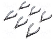 Kit: pliers; bag; cutting,round,precision,half-rounded nose; ESD KNIPEX