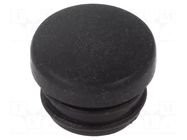Stopper; H: 5.7mm; black; elastomer thermoplastic TPE; Dim: Ø8mm FIX&FASTEN