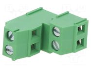 Connector: PCB terminal block; terminal; 10A; 300V; angled 90° ADAM TECH