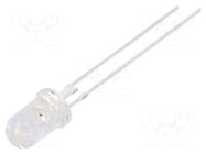 LED; bluish green; 5mm; 60000÷75000mcd; 15°; Front: convex OPTOSUPPLY