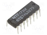 IC: digital; RS latch; Ch: 4; TTL; THT; DIP16 NTE Electronics