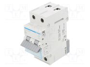 Circuit breaker; 230/400VAC; Inom: 4A; Poles: 2; Charact: C; 6kA HAGER