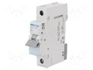 Circuit breaker; 230/400VAC; Inom: 6A; Poles: 1; Charact: C; 6kA HAGER