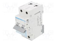 Circuit breaker; 230/400VAC; Inom: 10A; Poles: 2; Charact: B; 6kA HAGER