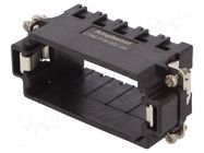 Frame for modules; male; size E16; C146,heavy|mate M; Modules: 5 AMPHENOL