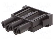 Connector: HDC; module; female; 1kV; PIN: 5; w/o contacts; 2.5mm AMPHENOL