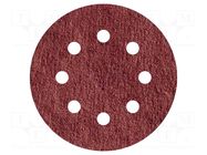 Sanding plate; Ø: 125mm; Granularity: 400; wood,metal; 5pcs. WOLFCRAFT
