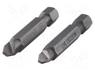 Kit: screwdriver bits; Holder: E6,3mm; SR1,SR2; 1/4"; 2pcs. WOLFCRAFT
