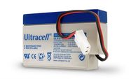 UL lead acid battery 12 V, 0.8 Ah (UL0.8-12), white-blue - AMP male lead acid battery