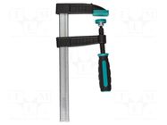Universal clamp; cast iron; Grip capac: max.200mm; D: 80mm; wood WOLFCRAFT