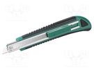 Knife; universal; 9mm; locked blade; Handle material: plastic WOLFCRAFT
