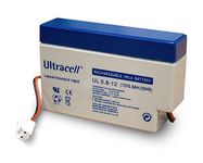 UL lead acid battery 12 V, 0.8 Ah (UL0.8-12), white-blue - JST male lead acid battery, VdS