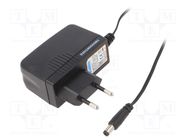 Power supply: switched-mode; mains,plug; 12VDC; 1A; 12W; Plug: EU AIMTEC