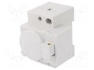 F-type socket (Schuko); 230VAC; 16A; for DIN rail mounting HAGER