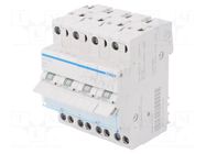 Module: toggle switch; Poles: 4; 230VAC; 40A; IP20; Stabl.pos: 3 HAGER