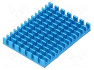 Heatsink: extruded; grilled; Raspberry Pi; blue; L: 40mm; W: 30mm 