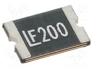 Fuse: PTC polymer; quick blow; 2A; 8V; 8VDC; SMD; 1812L LITTELFUSE