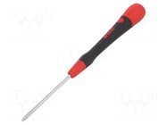 Screwdriver; precision; hex key,spherical; HEX 2.5mm WIHA
