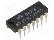 IC: digital; 4bit,shift register; TTL; THT; DIP14; OUT: 3-state NTE Electronics