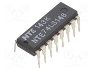 IC: digital; 8 to 3 line,priority encoder; Ch: 8; TTL; THT; DIP16 NTE Electronics