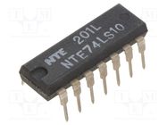 IC: digital; NAND; Ch: 3; IN: 3; TTL; THT; DIP14 NTE Electronics