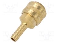 Quick connection coupling; 0÷35bar; brass; L: 55mm; 1000l/min PNEUMAT