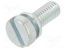 Screw; with washer; M3x10; 0.5; Head: cheese head; slotted; 0,8mm BOSSARD