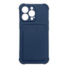 Card Armor Case Pouch Cover For Samsung Galaxy A22 4G Card Wallet Silicone Armor Cover Air Bag Navy Blue, Hurtel
