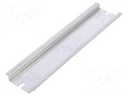 DIN rail; steel; zinc; L: 146mm; W: 35mm; TS35 FIBOX