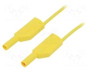 Test lead; 32A; banana plug 4mm,both sides; Len: 1.5m; yellow STÄUBLI