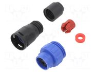 Connector: circular; plug; male; PIN: 4; w/o contacts; for cable BULGIN