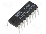 IC: digital; 8 to 3 line,priority encoder; TTL; THT; DIP16 NTE Electronics