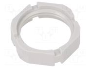 Nut; M25; polyamide; 30mm; grey; Thread: metric; Pitch: 1.5; GM-KS HUMMEL