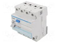 RCD breaker; Inom: 25A; Ires: 30mA; Max surge current: 250A; IP20 HAGER