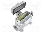 Enclosure: for HDC connectors; C146; size A16; with latch; PG21 AMPHENOL