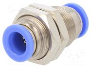 Push-in fitting; bulkhead,straight,inline splice; -0.95÷15bar PNEUMAT