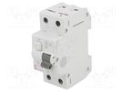 RCBO breaker; Inom: 10A; Ires: 30mA; Poles: 2; 230/400VAC; IP20; KZS ETI POLAM