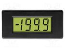 Voltmeter; digital,mounting; VDC: 0÷200mV; on panel; LCD; 350uA LASCAR