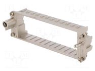 Frame for modules; female; size E24; C146,heavy|mate F; 104x27mm AMPHENOL