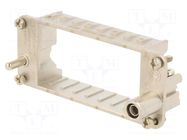 Frame for modules; male; size E16; C146,heavy|mate F; Modules: 4 AMPHENOL