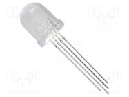 LED; 10mm; RGB; 30°; Front: convex; 1.8÷2.2/2.8÷3.4/2.8÷3.4V NTE Electronics