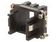 Frame for modules; female; size E6; C146,heavy|mate M; Modules: 2 AMPHENOL