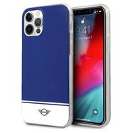 Mini MIHCP12MPCUBINA iPhone 12/12 Pro 6,1" granatowy/navy hard case Stripe Collection, Mini Morris