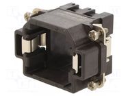 Frame for modules; male; size E6; C146,heavy|mate M; Modules: 2 AMPHENOL