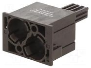 Connector: HDC; module; male; PIN: 2; w/o contacts; Quintax AMPHENOL