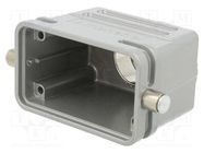 Enclosure: for HDC connectors; C146,heavy|mate; size E10; PG21 AMPHENOL