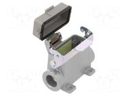 Enclosure for connectors: HDC; size A10; with latch; with cover AMPHENOL